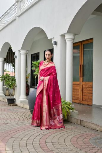 Akshara paithani silk saree wholesalers in surat with price